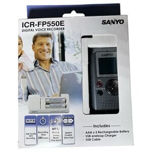 Sanyo ICR-FP550E Handheld Digital Voice Recorder‎ Tested